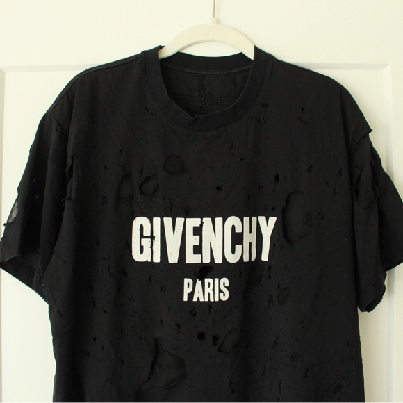 GIVENCHY Distressed T-Shirt - AUTHENTIC - Picture 1 of 9